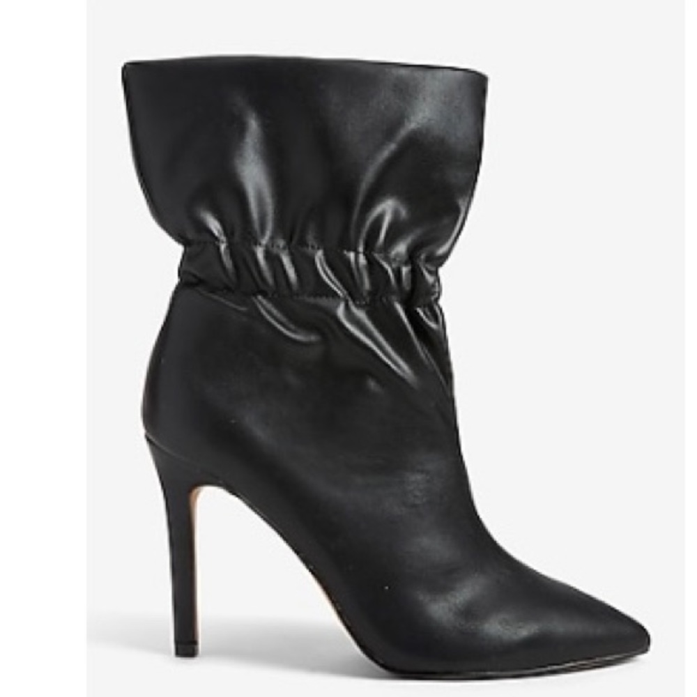 Slouch gathered ankle boot heels